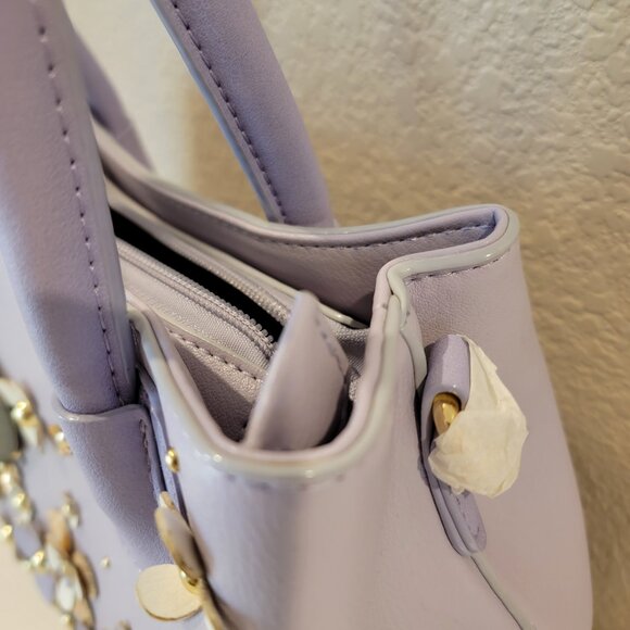 Imoshion USA Lavender Floral Satchel Bag | Vegan Leather | NWT - Picture 4 of 15